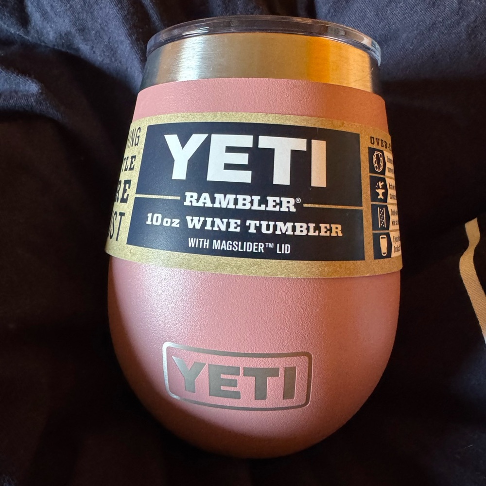 Yeti wine tumbler sandstone pink new with tags!